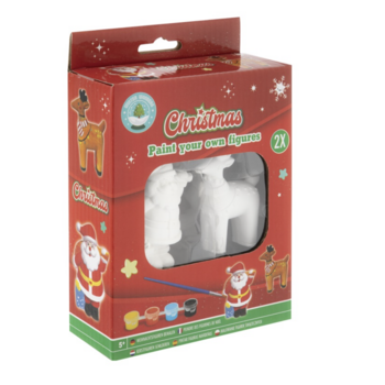 Grafix | XMAS - Verf je eigen figuren (Kerstman en Rendier)
