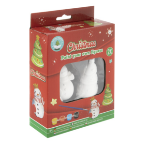 XMAS - Verf je eigen figuren (Sneeuwpop en Kerstboom)