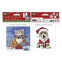 XMAS - Diamond Painting Cards - Cat & Dog