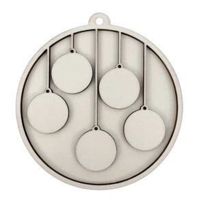 3D family of 5 ornament