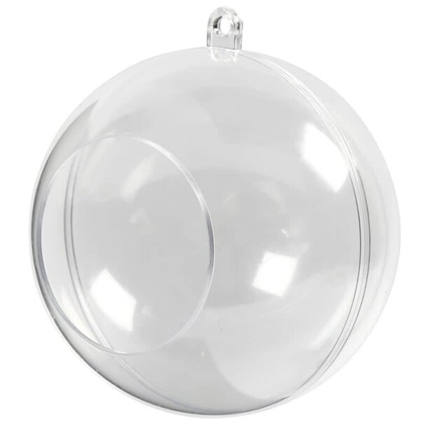 Deco Bal Met Opening, 8 cm (set van 5stuks)