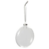 Plat glazen kerstballen (6st)