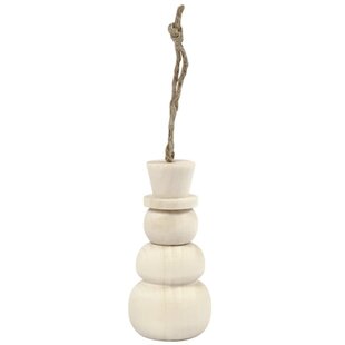 Sneeuwpop hout met ophangkoord