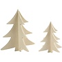 Houten figuur - Set van 2 kerstbomen
