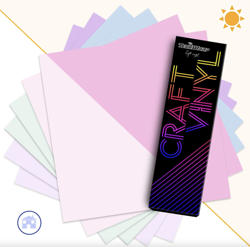 UV Color Changing Vinyl Sheets Pack TeckwrapCraft (6 Sheets) Feeërieke