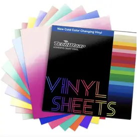COLD Color Changing Vinyl Sheets Pack (9 pcs) TeckwrapCraft