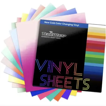 TeckwrapCraft | COLD Color Changing Vinyl Sheets Pack (9 pcs) TeckwrapCraft