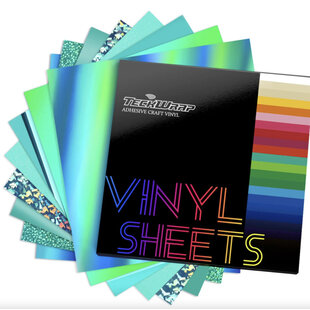 Assorted Color Tone Vinyl Sheets Packs TeckwrapCraft - Green Tone (8 sheets)