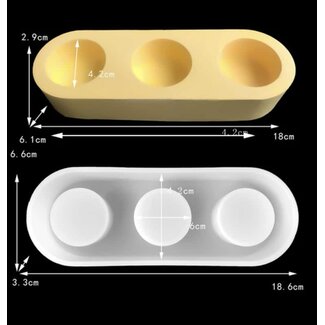 Silicone mal - Kaarshouder rond design - 3