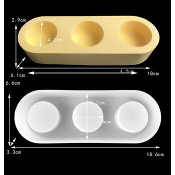 Silicone mal - Kaarshouder rond design - 3