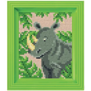 Pixel geschenkverpakking - Jungle neushoorn