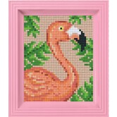Pixel geschenkverpakking - Jungle flamingo