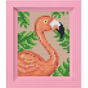 Pixelhobby | Pixel geschenkverpakking - Jungle flamingo