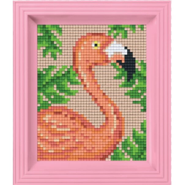 Pixelhobby | Pixel geschenkverpakking - Jungle flamingo