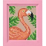 Pixel geschenkverpakking - Jungle flamingo