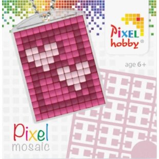 Pixel sleutelhanger - Hartjes