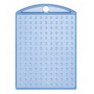 Medaillon pixelhobby transparant blauw + kettinkje