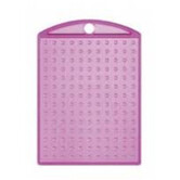 Medaillon pixelhobby transparant roze + kettinkje