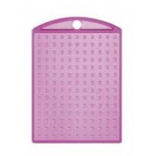Medaillon pixelhobby transparant roze + kettinkje