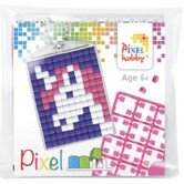 Pixel sleutelhanger - Eenhoorn Roze