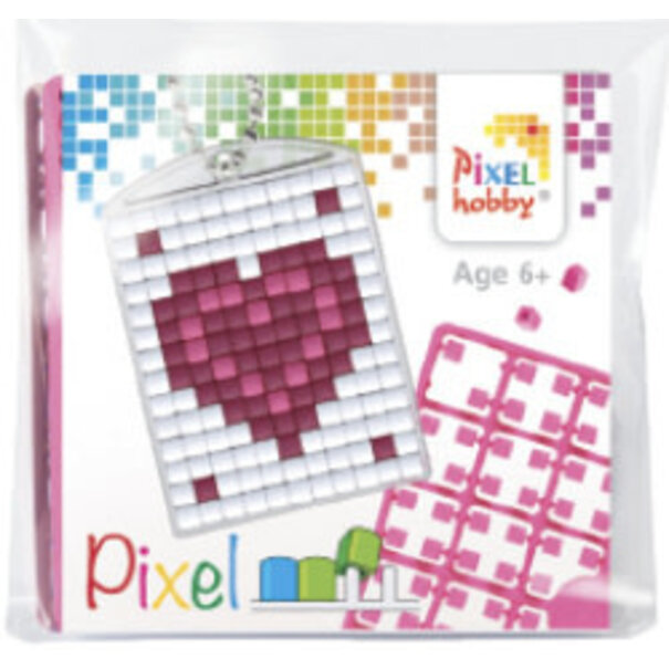 Pixelhobby | Pixel sleutelhanger - Hart In Hart