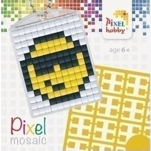 Pixel sleutelhanger - Smiley
