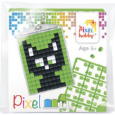 Pixel sleutelhanger - Zwarte Kat