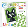 Pixel sleutelhanger - Zwarte Kat