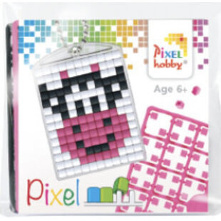 Pixel sleutelhanger - Lachende Koe