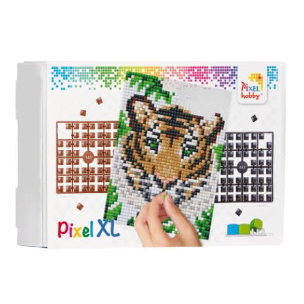 Pixelhobby | Pixel XL pakket op 4 basisplaten - Jungle Tijger