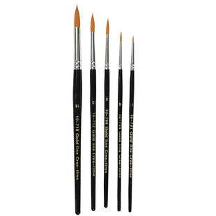 Gold Line Penselen - Rond, 5 stuks