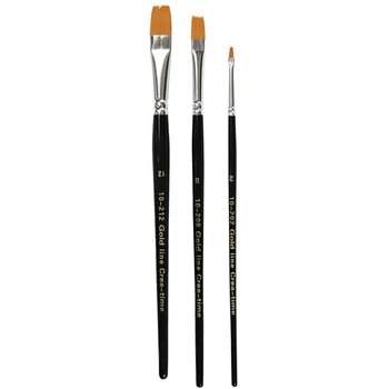 Gold Line Penselen - Plat, 3 stuks