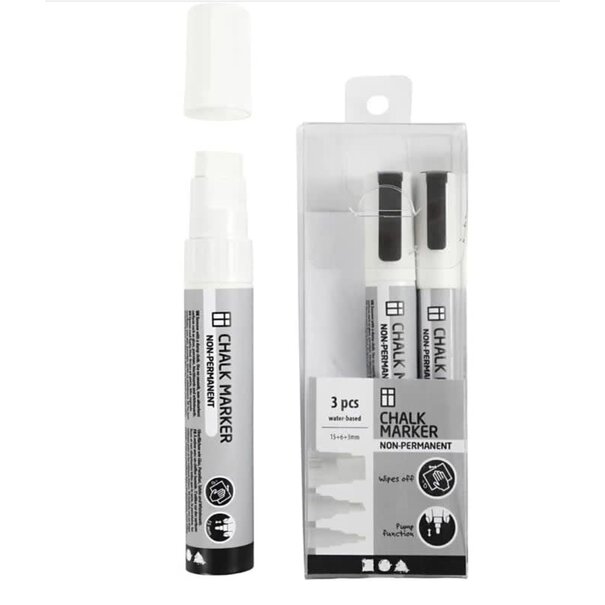 Chalk Marker - Wit  (set van 3)