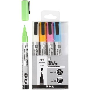 Chalk Markers. set sterke kleuren