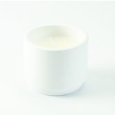 Potje Keramiek Met Kaars - Wit