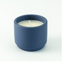 Potje Keramiek Met Kaars - Marineblauw