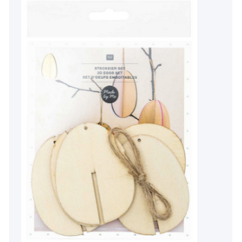 Houten 3D figuur -  Chicken eggs 3st