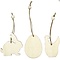 Creativ Company | Houten decoraties (9stuks) konijn, ei, kip