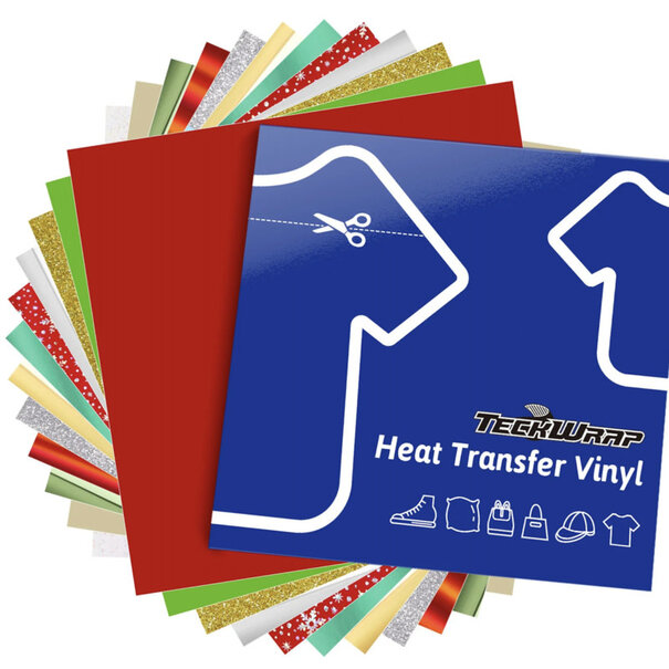 TeckwrapCraft | Christmas HTV Sheets Pack (12 PCS)