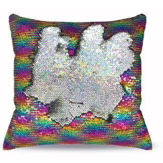 Sequin kussenhoes sublimatie - Rainbow