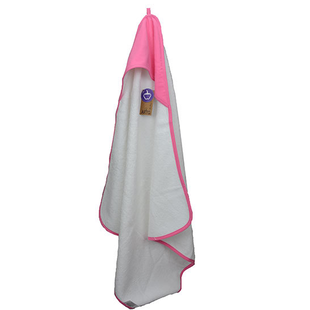 Baby Hooded Towel / White-Pink