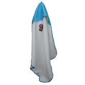Baby Hooded Towel / White-Aqua Blue