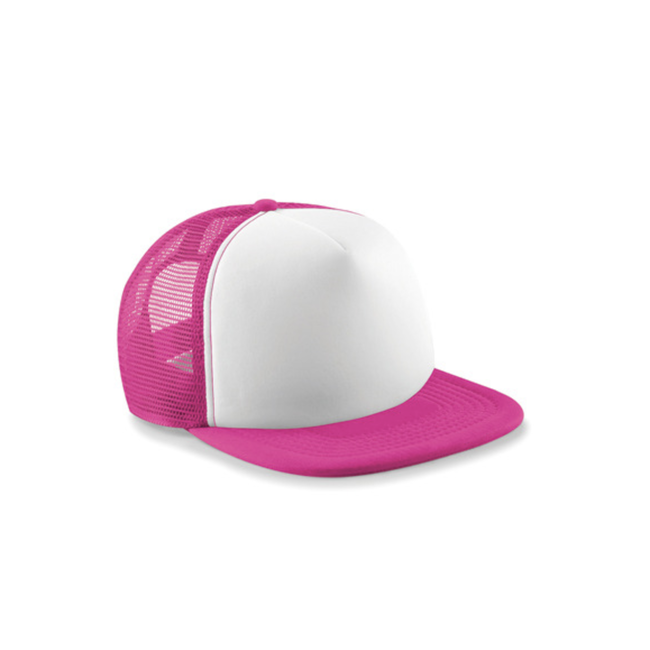 Vintage Trucker Cap - Fuchsia & White