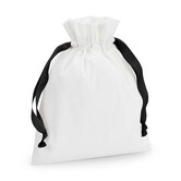 Katoenen Cadeauzakje Soft White /  Black