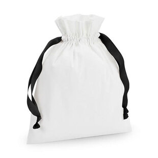 Katoenen Cadeauzakje Soft White /  Black