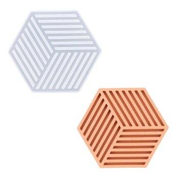 Siliconen mal 16cm x 14cm - Zeshoek