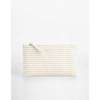 Westford Mill | Striped Organic Cotton Accessory Pouch -  Red Stripe