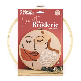 Kit Borduren - Gezicht Line Art