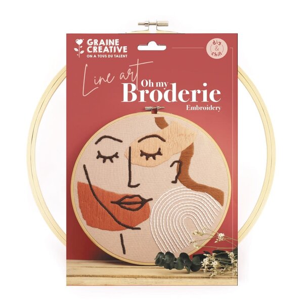 Graine Creative | Kit Borduren - Gezicht Line Art