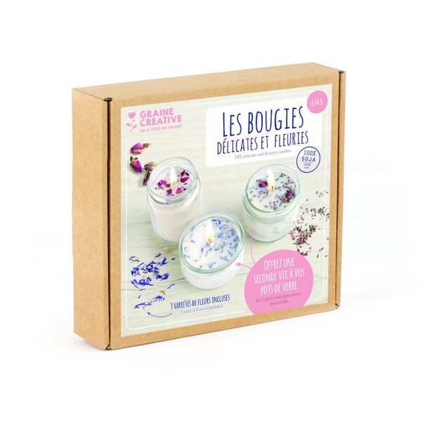 Graine Creative | Kit Kaarsen Met Droogbloemen